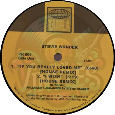 Stevie Wonder-If You Really Loved Me / I Wish / In My Mind (House Mixes)