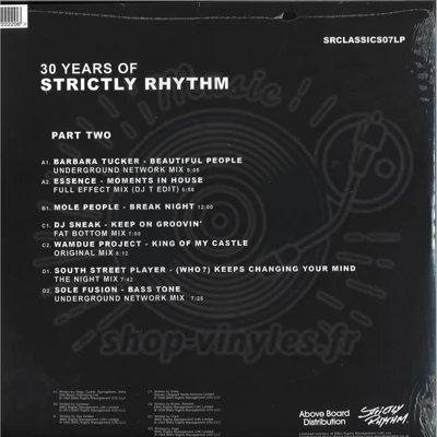 Various Artists - 30 Years Of Strictly Rhythm - Part One (White Vinyl Repress)