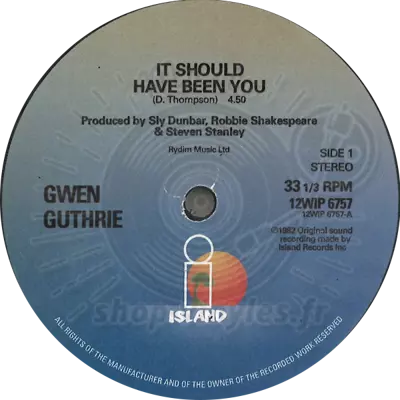 GWEN GUTHRIE-IT SHOULD HAVE BEEN YOU / GOD DON'T LIKE UGLY