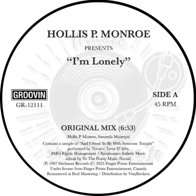 HOLLIS P. MONROE-I'M LONELY (OFFICIAL 2023 REMASTERED REISSUE)