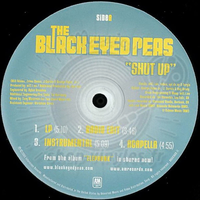 The Black Eyed Peas-Shut Up (pressage 2003)